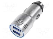 USB power supply; USB A socket x2; Sup.volt: 12÷24VDC; 5V/2.1A LOGILINK