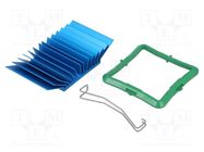 Heatsink: extruded; grilled; BGA; blue; L: 40mm; W: 42.5mm; H: 12.5mm Advanced Thermal Solutions