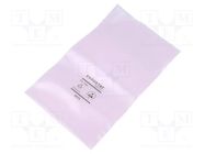 Protection bag; ESD; L: 203mm; W: 127mm; Thk: 90um; polyetylene; pink EUROSTAT GROUP