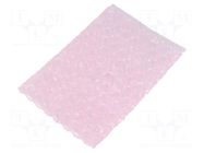 Protection bag; ESD; L: 250mm; W: 175mm; Thk: 55um; polyetylene; pink EUROSTAT GROUP