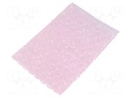 Protection bag; ESD; L: 150mm; W: 100mm; Thk: 55um; polyetylene; pink EUROSTAT GROUP