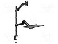 Monitor holder; 9kg; 13÷27"; Arm len: 668mm; for one monitor LOGILINK