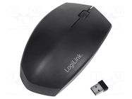Mouse; black; USB A; wireless,optical; No.of butt: 3; 10m LOGILINK