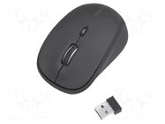 Mouse; black; USB A; wireless,optical; No.of butt: 3; 10m LOGILINK