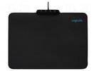 Mouse pad; black; Features: with LED; 360x260mm LOGILINK