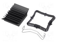 Heatsink: extruded; grilled; BGA; black; L: 25mm; W: 25mm; H: 9.5mm Advanced Thermal Solutions