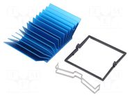 Heatsink: extruded; grilled; BGA; blue; L: 42.5mm; W: 42.5mm; 1.9°C/W Advanced Thermal Solutions