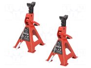 Jack stand; 2000kg; Hmin: 265m; Hmax: 415mm; 2pcs. YATO
