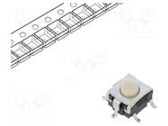 Microswitch TACT; SPST-NO; Pos: 2; 0.05A/24VDC; SMT; none; 1.57N OMRON Electronic Components