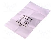 Protection bag; ESD; L: 127mm; W: 76mm; Thk: 50um; polyetylene; pink EUROSTAT GROUP