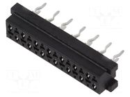 Connector: Micro-MaTch; socket; female; PIN: 14; straight; THT; 2x7 TE Connectivity