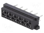 Connector: Micro-MaTch; socket; female; PIN: 12; straight; THT; 2x6 TE Connectivity