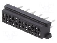 Connector: Micro-MaTch; socket; female; PIN: 12; straight; THT; 2x6 TE Connectivity