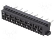 Connector: Micro-MaTch; socket; female; PIN: 16; straight; THT; 2x8 TE Connectivity
