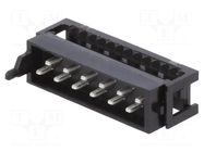 Connector: Micro-MaTch; plug; male; PIN: 12; IDC; for ribbon cable TE Connectivity