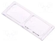 Replaceable lens; Magnification: x2.3 ENGINEER