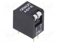 Switch: DIP-SWITCH; Poles number: 2; ON-OFF; 0.025A/24VDC; Pos: 2 OMRON Electronic Components