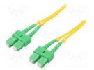 Fiber patch cord; SC/APC,both sides; 160m; LSZH; yellow QOLTEC