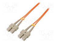 Fiber patch cord; OM2; SC/UPC,both sides; 1m; LSZH; orange QOLTEC