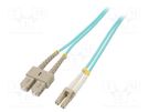 Fiber patch cord; OM4; LC/UPC,SC/UPC; 3m; Optical fiber: 50/125um QOLTEC