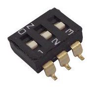 DIP SW, SPST, 3POS, 0.025A, 24VDC, SMD