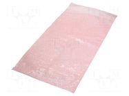 Protection bag; ESD; L: 700mm; W: 400mm; Thk: 55um; polyetylene; pink EUROSTAT GROUP