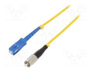 Fiber patch cord; FC/UPC,SC/UPC; 10m; Optical fiber: 9/125um QOLTEC
