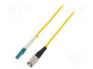Fiber patch cord; FC/UPC,LC/UPC; 10m; Optical fiber: 9/125um QOLTEC