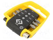 Kit: screwdriver bits; plastic cassette; Phillips; Holder: C6,3mm C.K