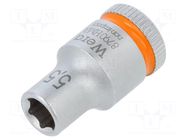 Socket; 6-angles,socket spanner; HEX 5.5mm; 1/4"; Zyklop WERA