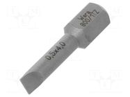 Screwdriver bit; slot; 4x0.5mm; Overall len: 25mm; TORSION WERA