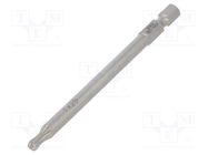 Screwdriver bit; spherical,Torx®; TX25; Overall len: 89mm WERA