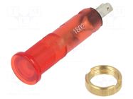 Indicator: LED; flat; red; 24VDC; Ø8mm; IP40; connectors; plastic SCHNEIDER ELECTRIC