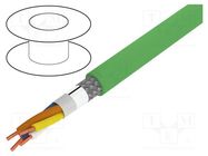 Wire; HELUKAT® PROFInet A; 2x2x22AWG; 5e; wire; Cu; PUR; green HELUKABEL