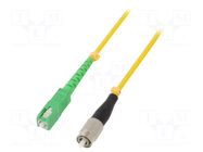 Fiber patch cord; FC/UPC,SC/APC; 5m; Optical fiber: 9/125um; LSZH QOLTEC