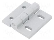 Hinge; Width: 45mm; cast zinc; silver; H: 45mm; without regulation ELESA+GANTER