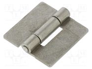 Hinge; Width: 40mm; stainless steel; H: 40mm; for welding ELESA+GANTER
