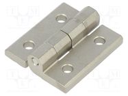 Hinge; Width: 40mm; stainless steel; H: 45mm; without regulation 