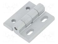 Hinge; Width: 40mm; cast zinc; silver; H: 45mm; without regulation ELESA+GANTER