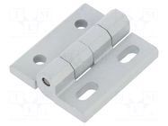 Hinge; Width: 40mm; cast zinc; silver; H: 45mm; without regulation ELESA+GANTER