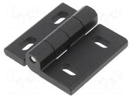 Hinge; Width: 45mm; cast zinc; black; H: 45mm; adjustable ELESA+GANTER