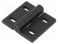 Hinge; Width: 50mm; cast zinc; black; H: 45mm; adjustable ELESA+GANTER