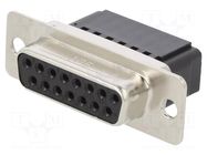 Connector: D-Sub; PIN: 15; plug; female; Type: w/o contacts; CD HIROSE