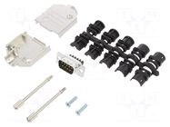Connector: D-Sub; PIN: 9; male; straight; screw terminal; for cable AMPHENOL COMMUNICATIONS SOLUTIONS