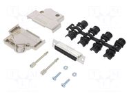 Connector: D-Sub; PIN: 25; female; angled 45°; soldering; for cable AMPHENOL COMMUNICATIONS SOLUTIONS