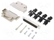 Connector: D-Sub; PIN: 37; male; angled 45°; soldering; for cable AMPHENOL COMMUNICATIONS SOLUTIONS