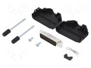 Connector: D-Sub; PIN: 25; male; straight; soldering; for cable AMPHENOL COMMUNICATIONS SOLUTIONS