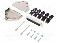 Connector: D-Sub; PIN: 37; male; straight; soldering; for cable AMPHENOL COMMUNICATIONS SOLUTIONS