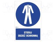 Safety sign; regulatory; self-adhesive folie; W: 200mm; H: 300mm ANRO