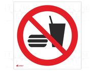 Safety sign; prohibitory; PVC; W: 200mm; H: 200mm ANRO